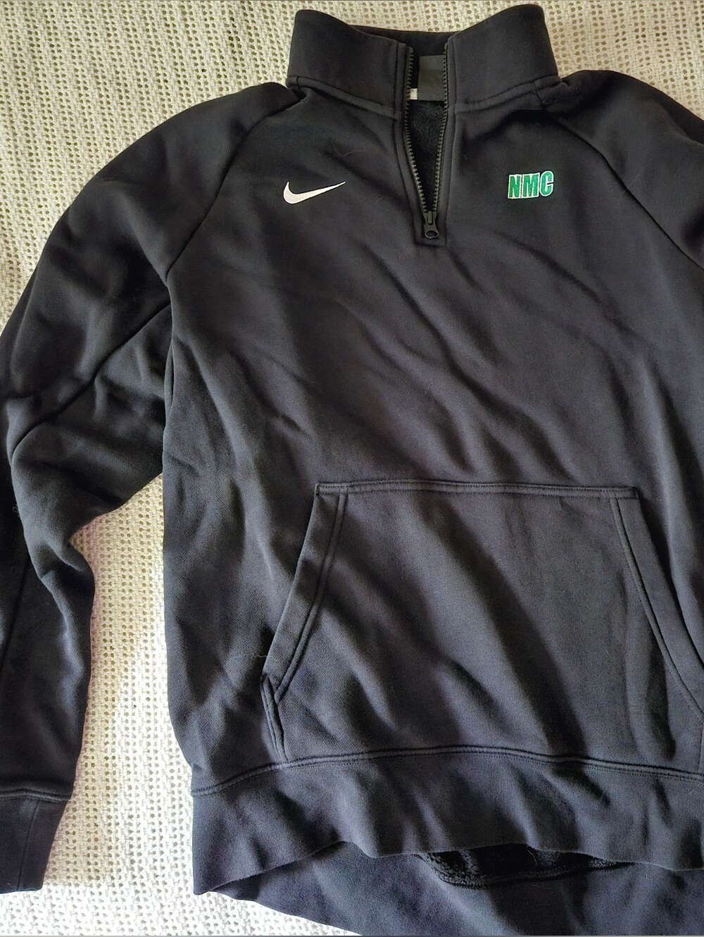 Nike Black Quarter-Zip Pullover with Green NMC Accent